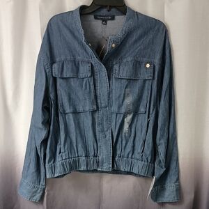 Tonmy Hilfiger Chambray Utility Bomber Jacket M